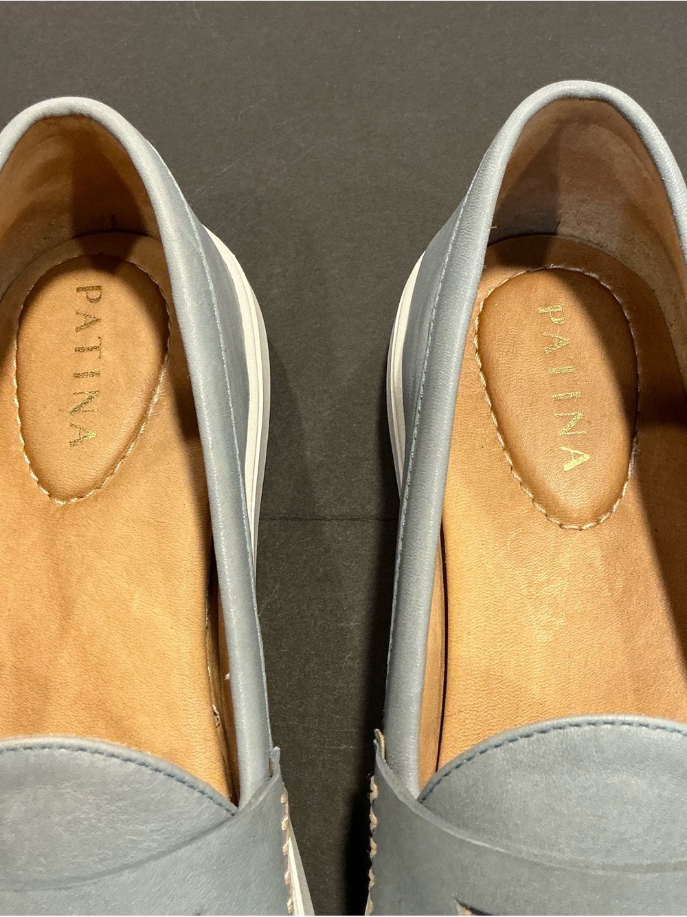 Portland Leather Patina Blue Leather Loafers Size 10.5 Fits 10 - Picture 7 of 11